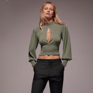 NEW Zara Keyhole Knit Top (S)